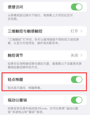 昌平苹果授权维修站分享iPhone轻点无法唤醒怎么办 